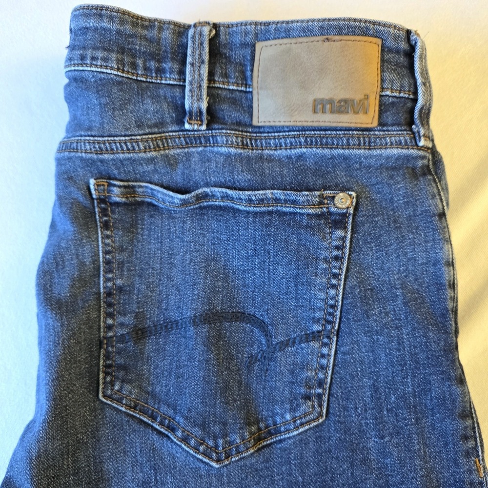 Mavi Men Zach Straight Leg Dark Wash Stretch Blue Stretch Jeans Sz 38X34 (38x31)